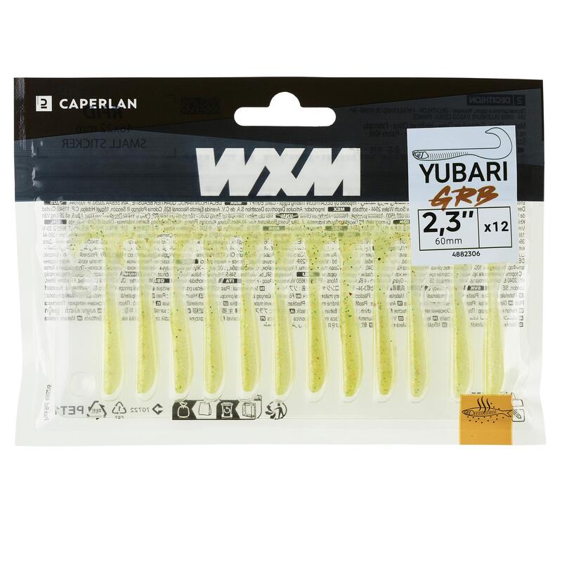 LEURRE SOUPLE VIRGULE GRUB AVEC ATTRACTANT WXM YUBARI GRB 60 CHARTREUSE