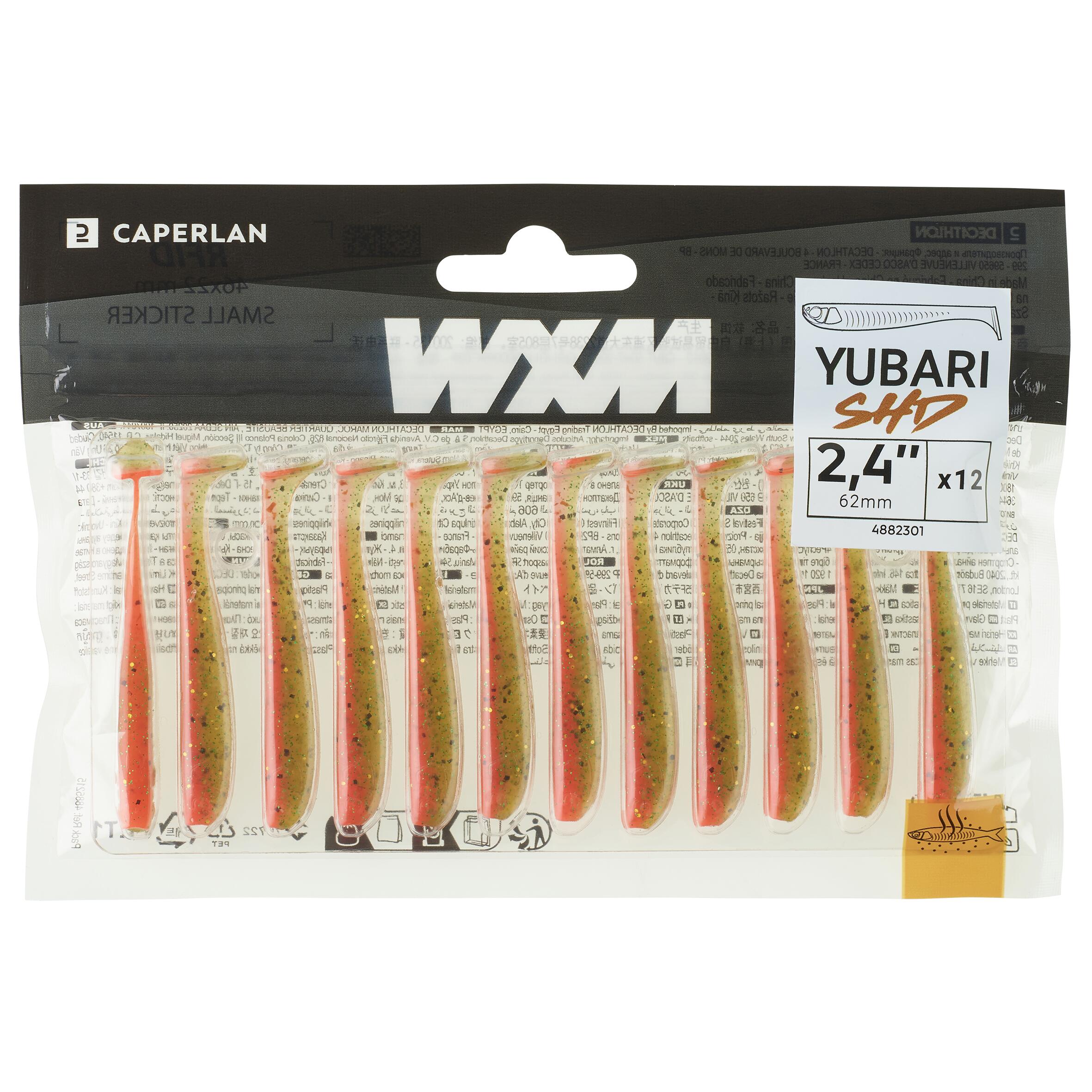 LEURRE SOUPLE SHAD AVEC ATTRACTANT WXM YUBARI SHD 62 ORANGE 7/9