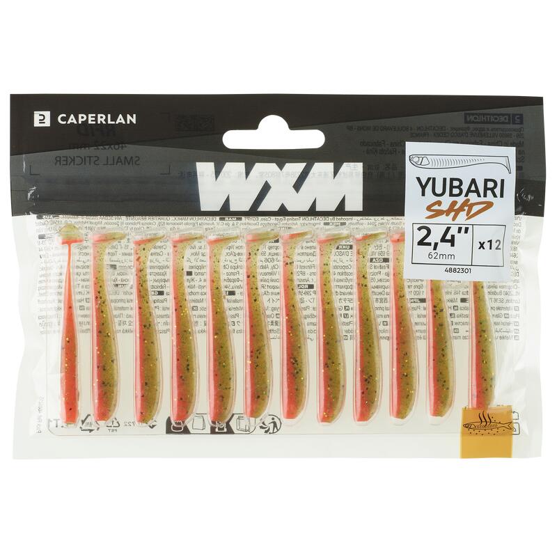 LEURRE SOUPLE SHAD AVEC ATTRACTANT WXM YUBARI SHD 62 ORANGE