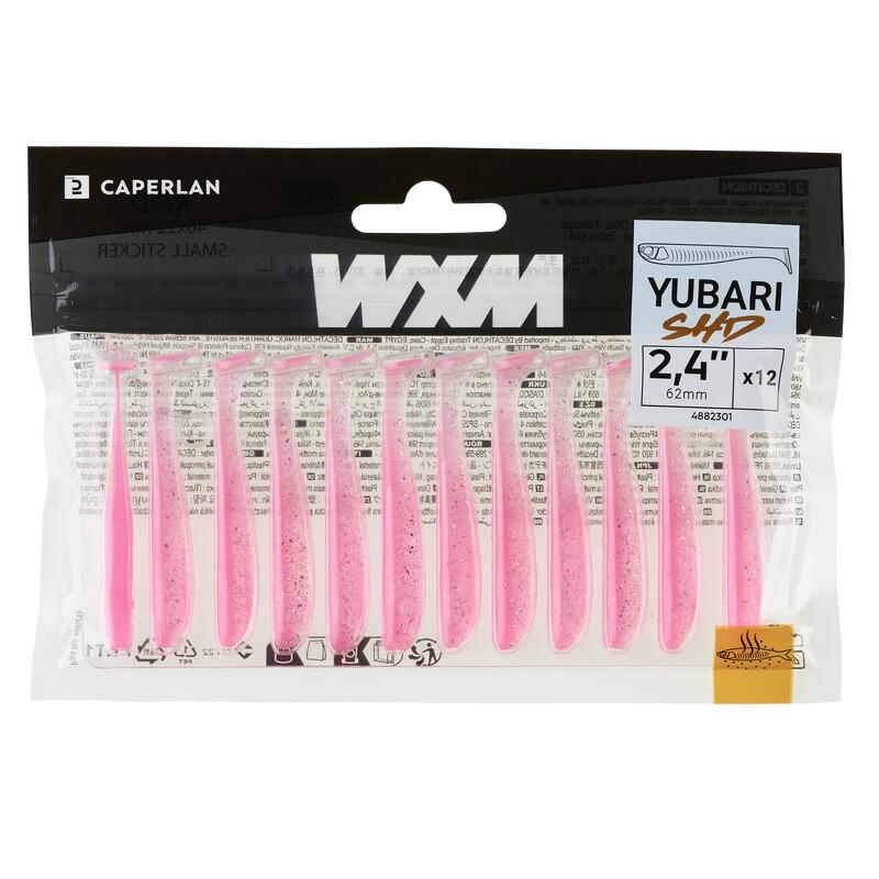 LEURRE SOUPLE SHAD AVEC ATTRACTANT WXM YUBARI SHD 62 ROSE