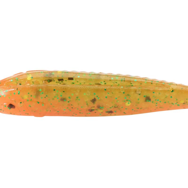 LEURRE SOUPLE VIRGULE GRUB AVEC ATTRACTANT WXM YUBARI GRB 60 ORANGE
