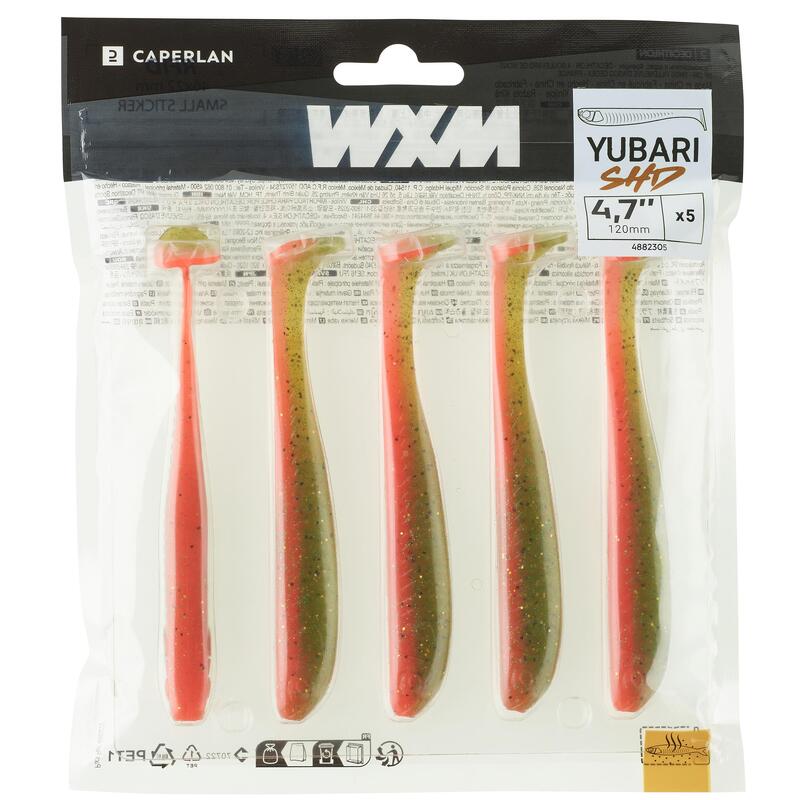 Měkká nástraha typu Shad s atraktantem WXM Yubari SHD 120 oranžová