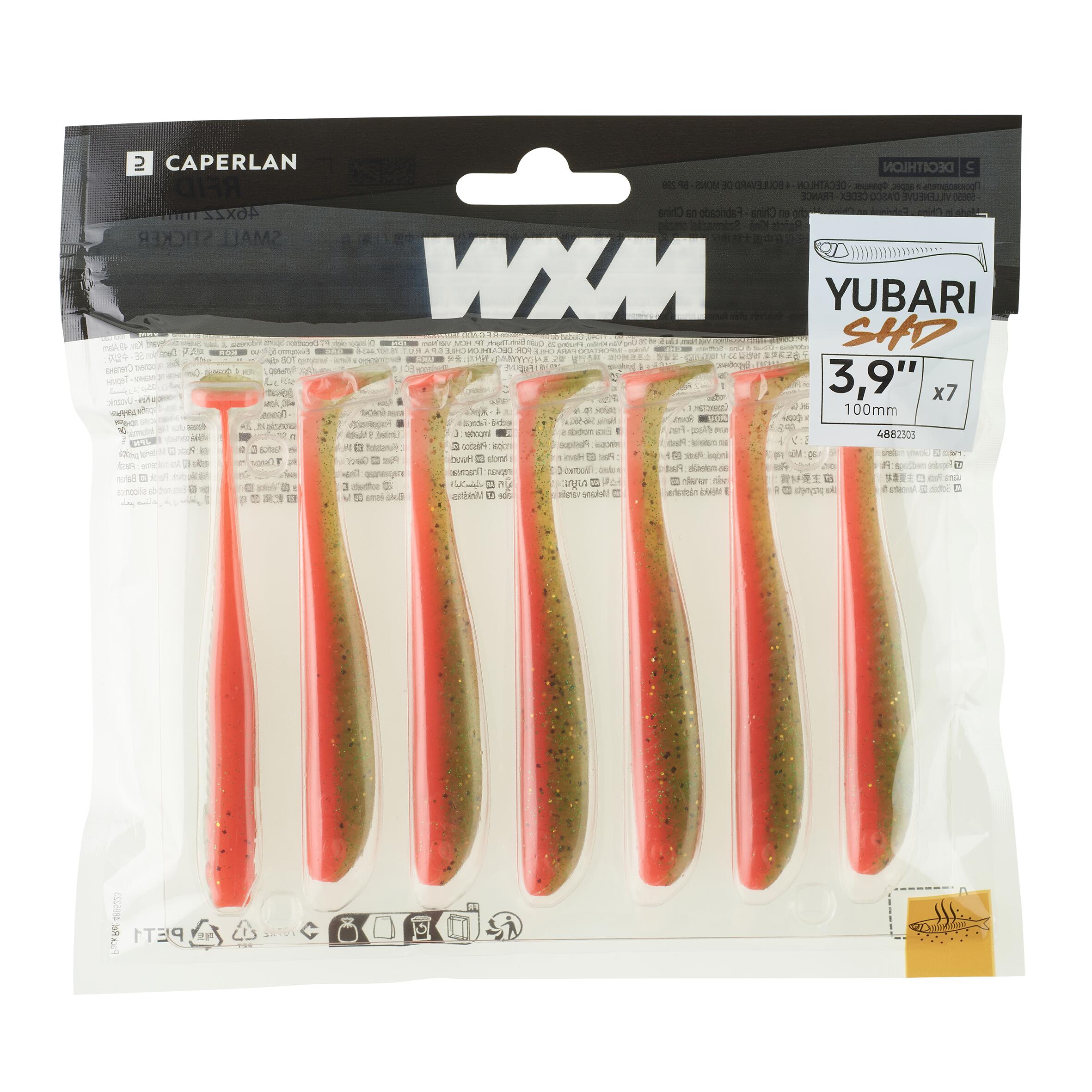 Gummiköder Shad WXM Yubari SHD 100 mit Lockstoff orange 4/8