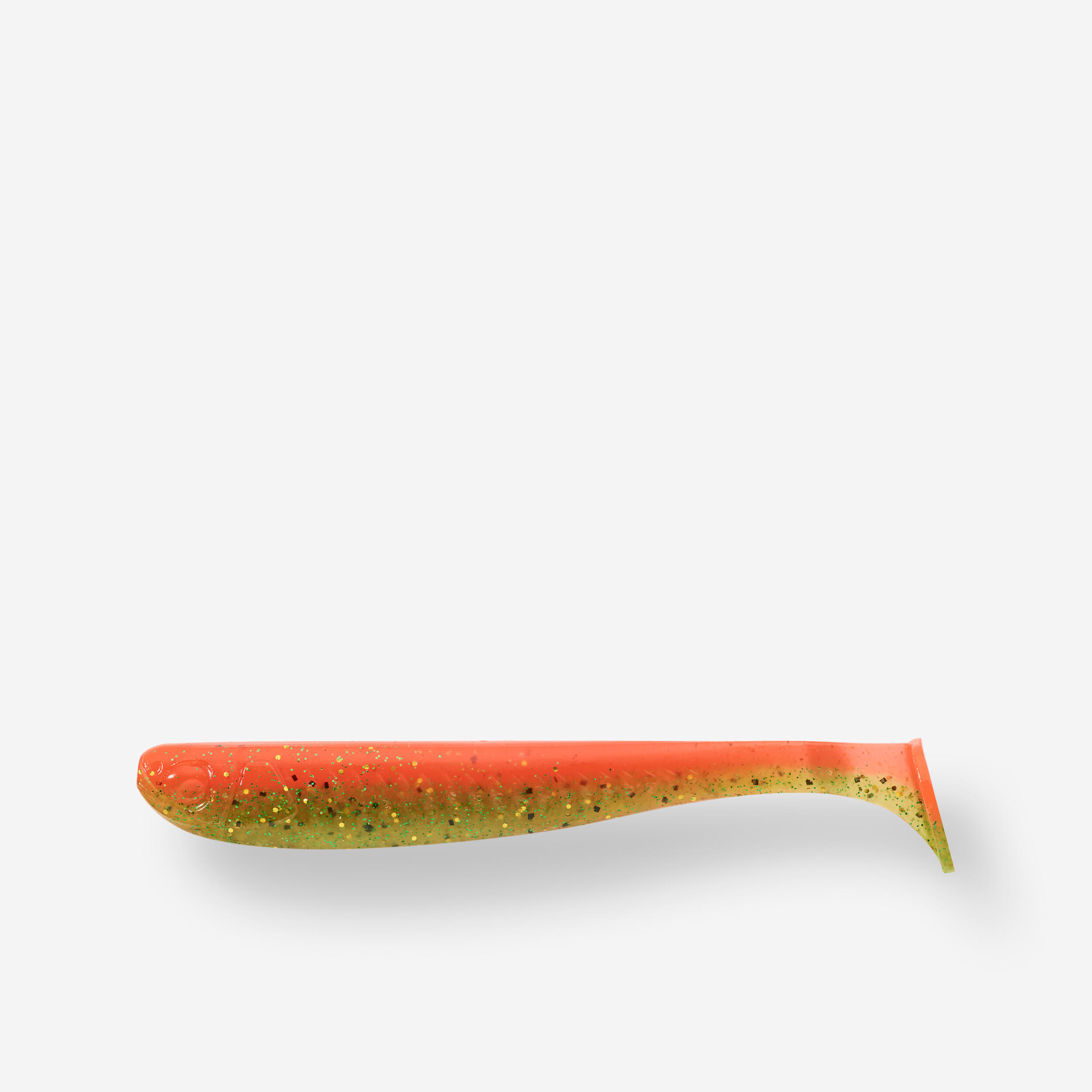 AMOSTRA FLEXÍVEL SHAD COM ATRATIVO PESCA WXM YUBARI SHD 100 LARANJA 8/9