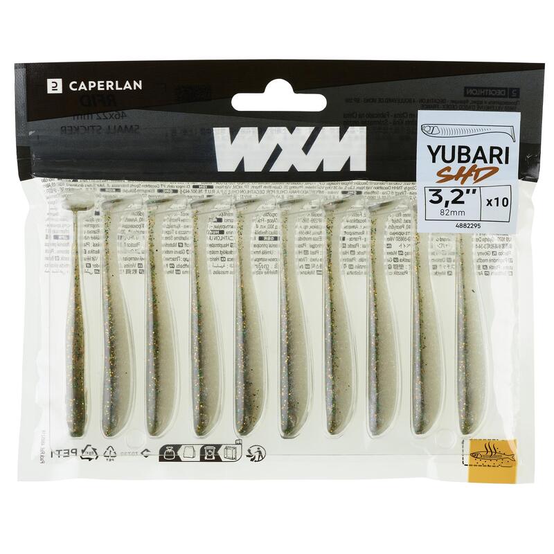 LEURRE SOUPLE SHAD AVEC ATTRACTANT WXM YUBARI SHD 82 VERT