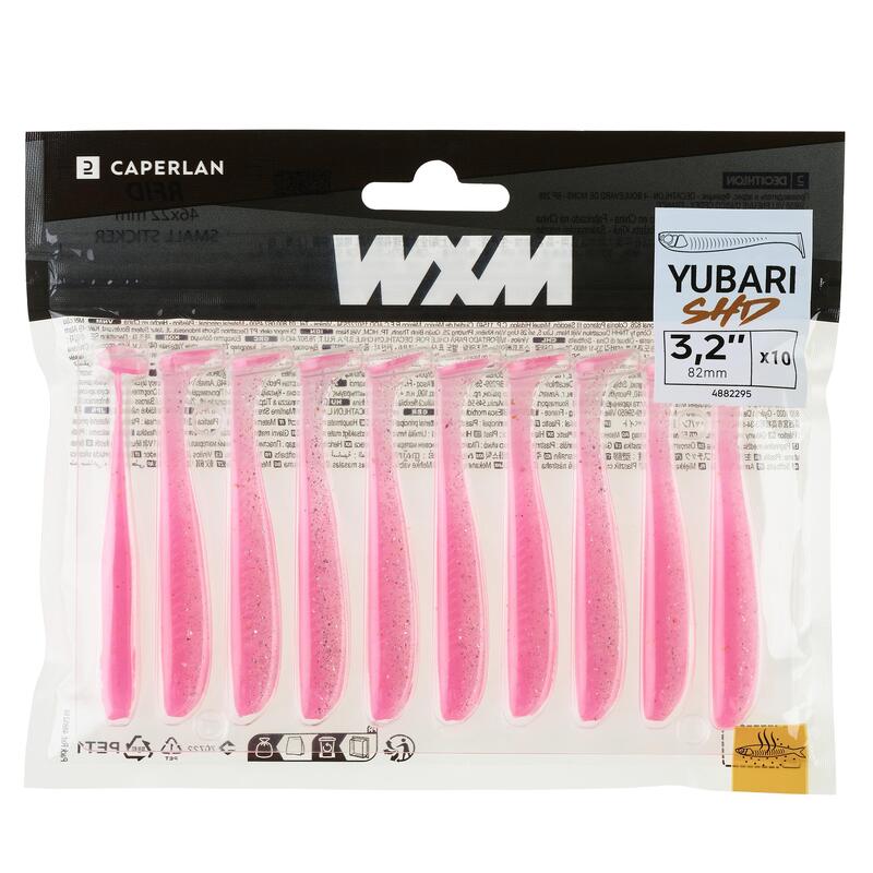 SET NĂLUCI FLEXIBILE SHAD CU ATRACTANȚI WXM YUBARI SHD 82 ROZ