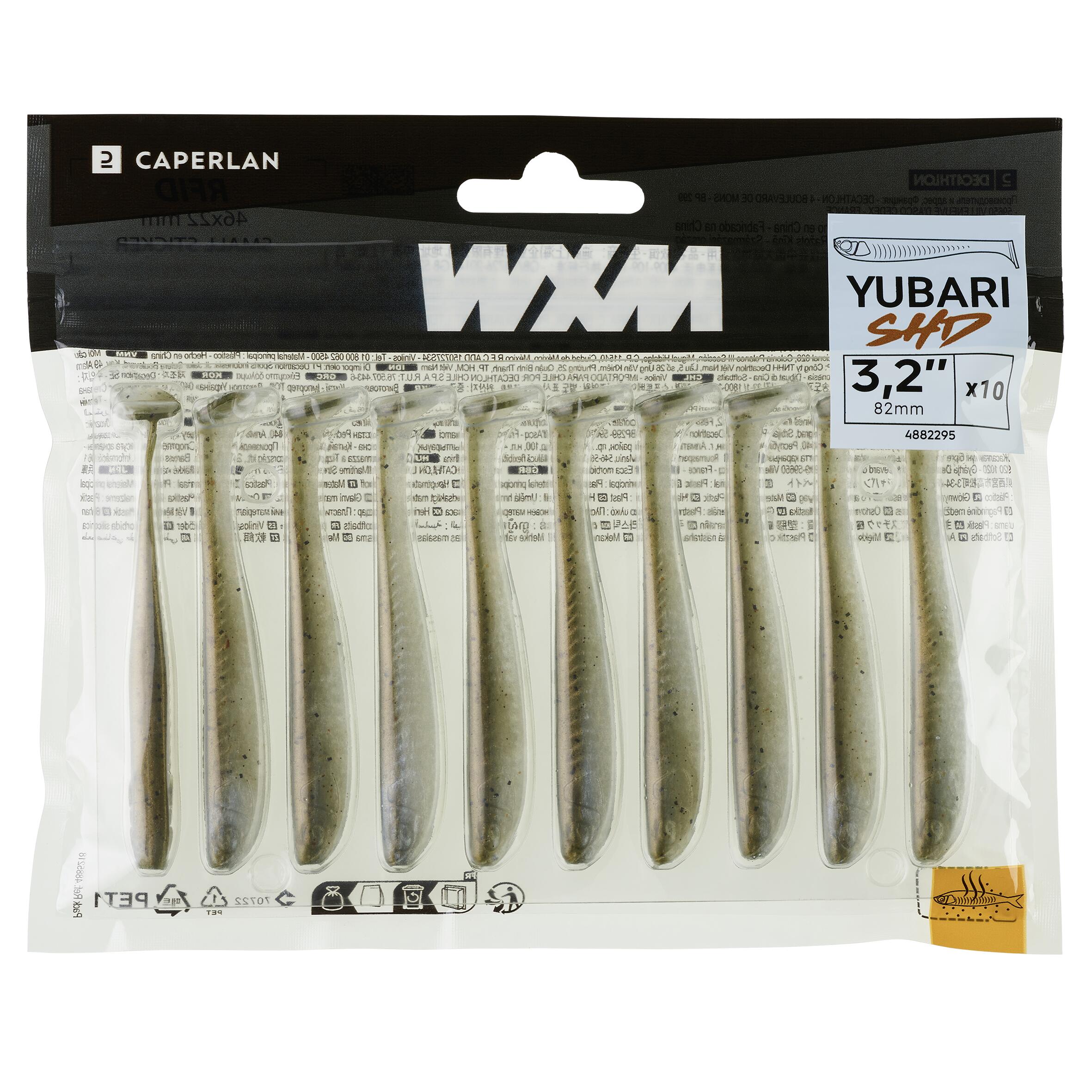 LEURRE SOUPLE SHAD AVEC ATTRACTANT WXM YUBARI SHD 82 AYU 4/9