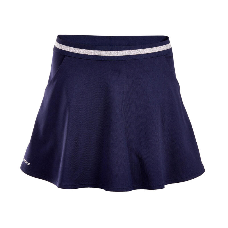Dívčí tenisová sukně Dry tmavě modrá