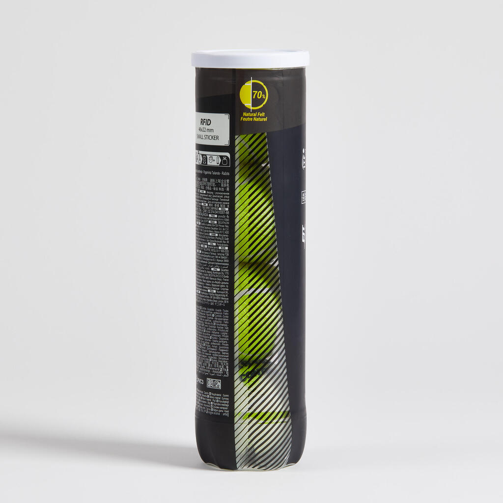BALLE DE TENNIS CONTROLE ARTENGO CONTROL PRO *4 JAUNE
