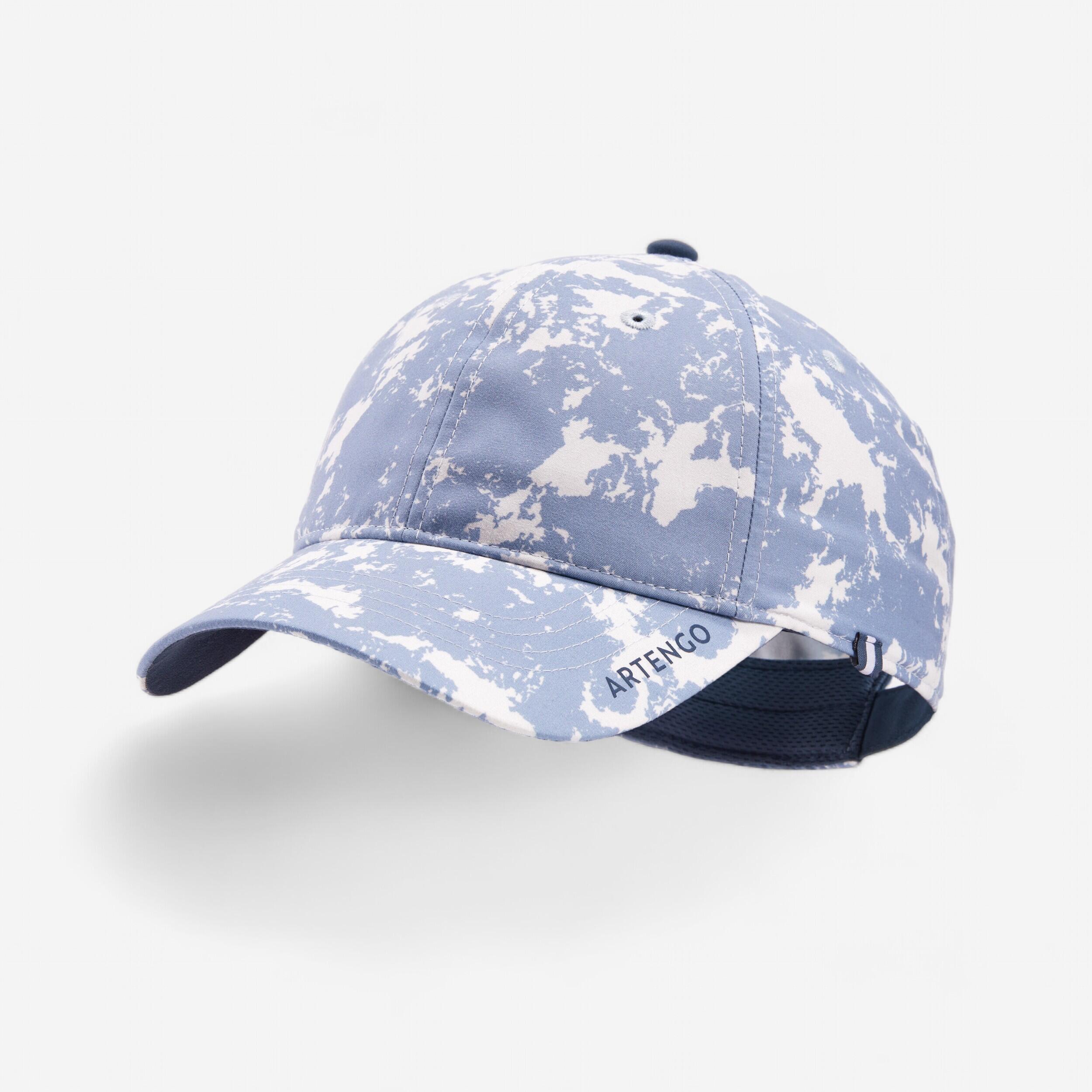 Tennis Cap Large TC 500 Size 58cm - Sky Blue/Pattern
