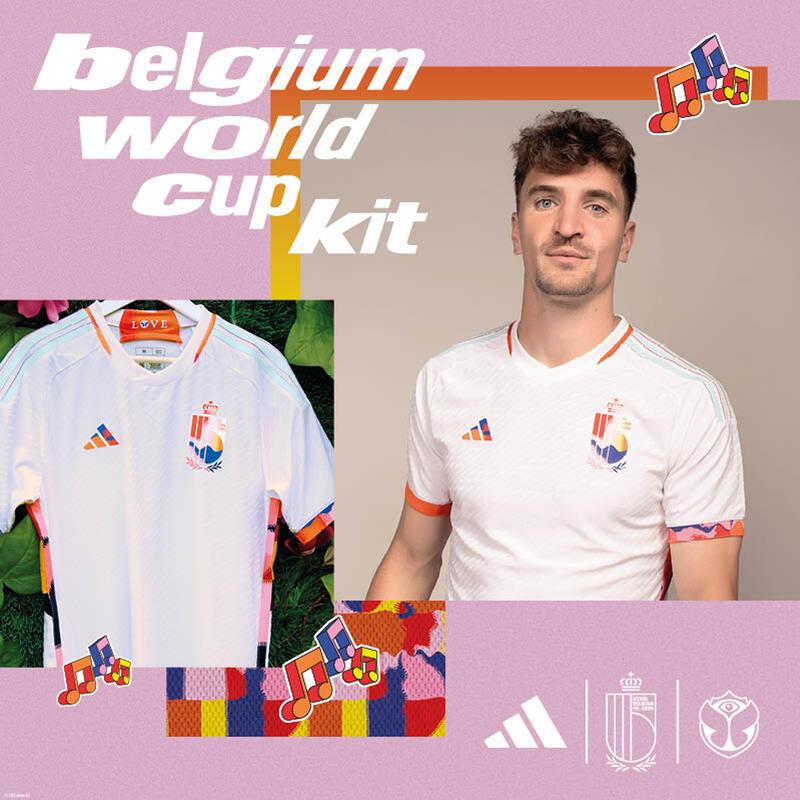 op vakantie versus Dan ADIDAS Voetbalshirt voor volwassenen België uit 22 | Decathlon