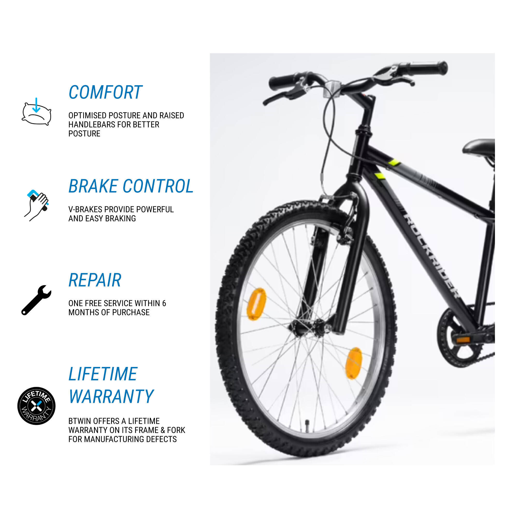 Kids Cycle Rockrider ST50 8 - 12 years (24 inch) - Black -  1