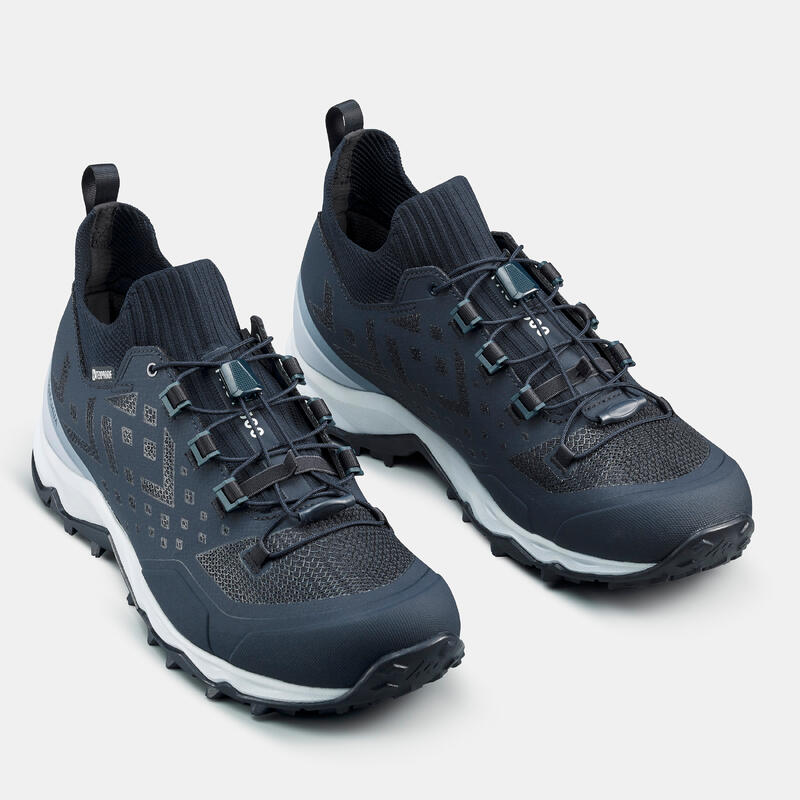 Men's ultra-light, waterproof hiking shoes - FH500 - Blue White