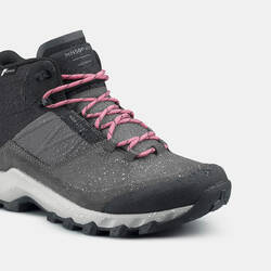 Women's Waterproof Mountain Walking Shoes - MH500 MID Grey