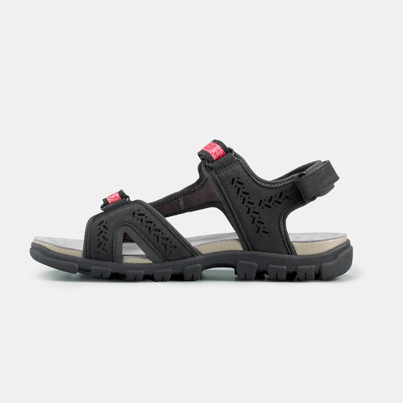 Leren wandelsandalen voor dames NH500