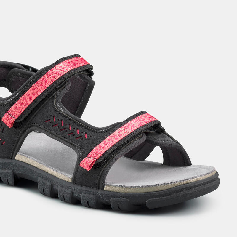 Leren wandelsandalen voor dames NH500