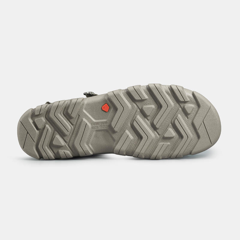 Kadın Outdoor Deri Sandalet - Gri - NH500