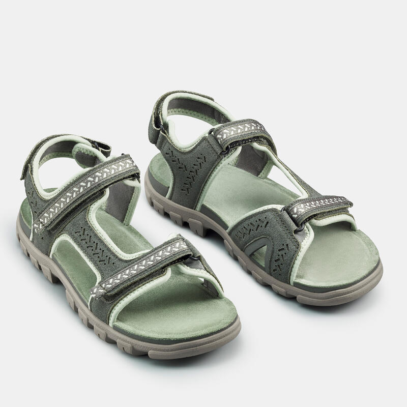 Trekkingsandalen Damen Leder Wandern - NH500 