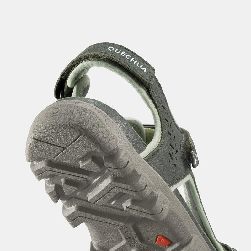 Kadın Outdoor Deri Sandalet - Gri - NH500