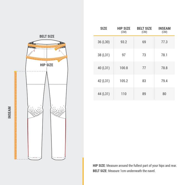 Women's convertible mountain hiking trousers - MH550