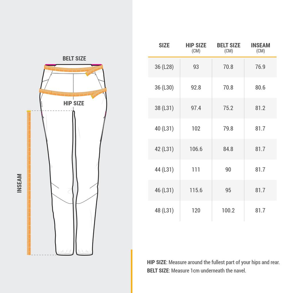 Ultra-light fast hiking women’s trousers FH500 blue.