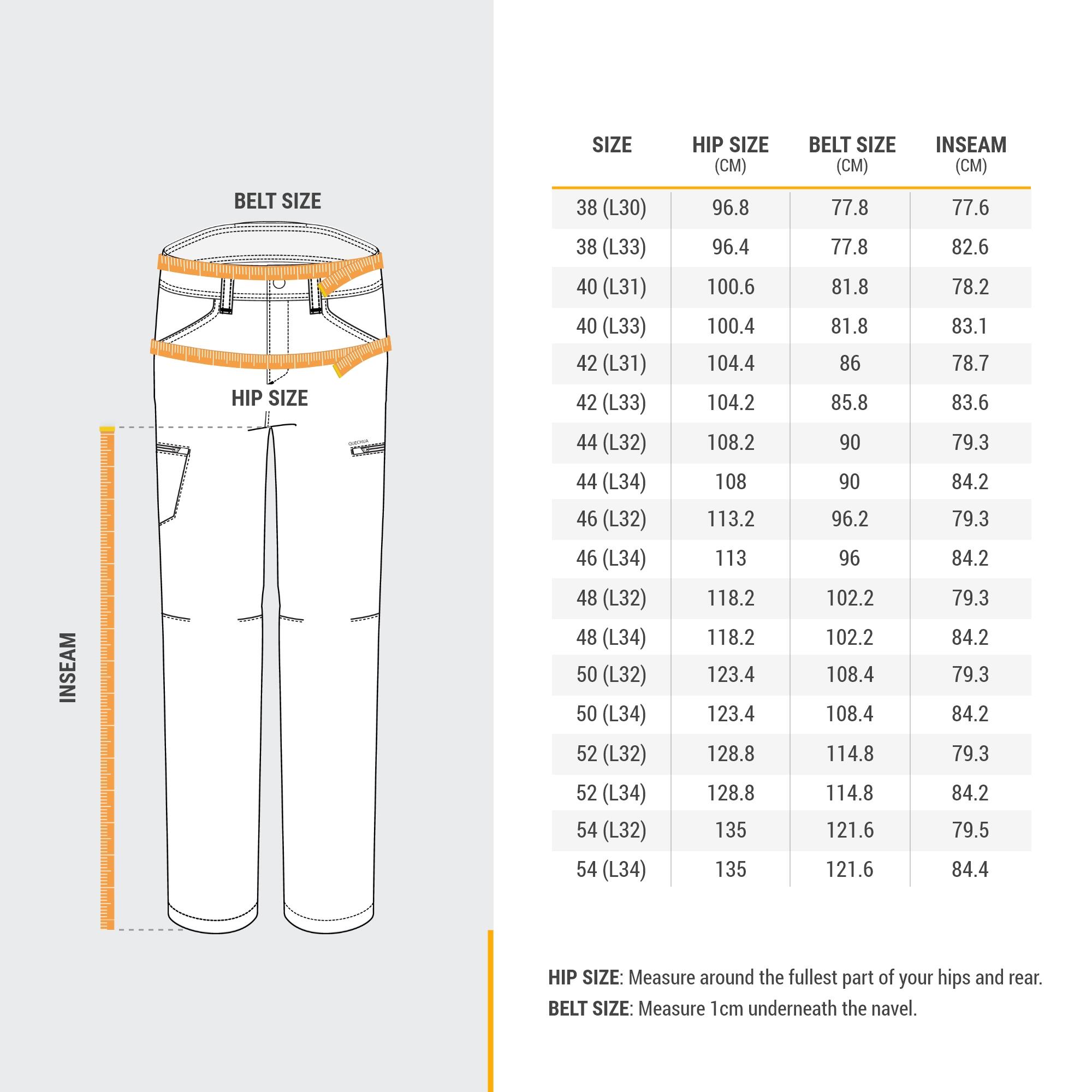 Trousers Size Chart