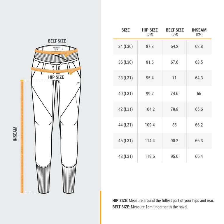 Women’s Hiking Trousers - NH500 Slim