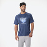 Men's Cricket T-shirt  Round Neck CT500 Blue