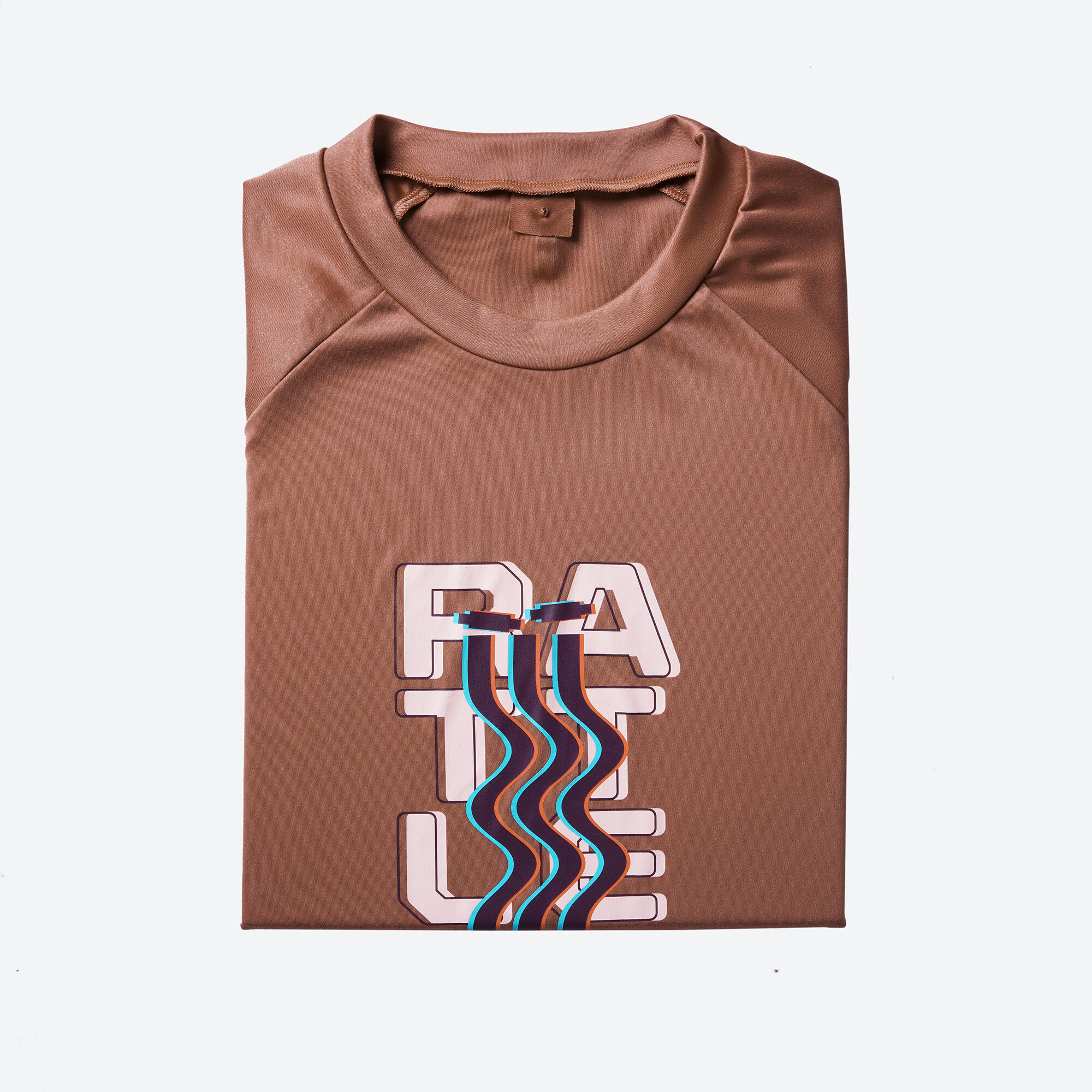 Men's Cricket T-shirt Round Neck CT500 Brown