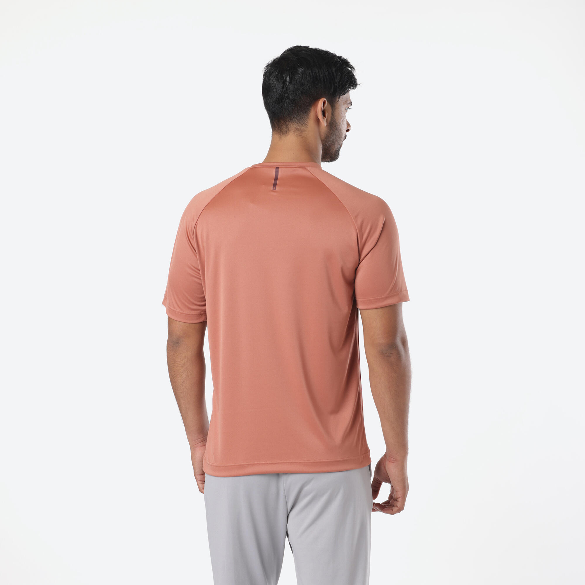 Men's Cricket T-shirt Round Neck CT500 Brown