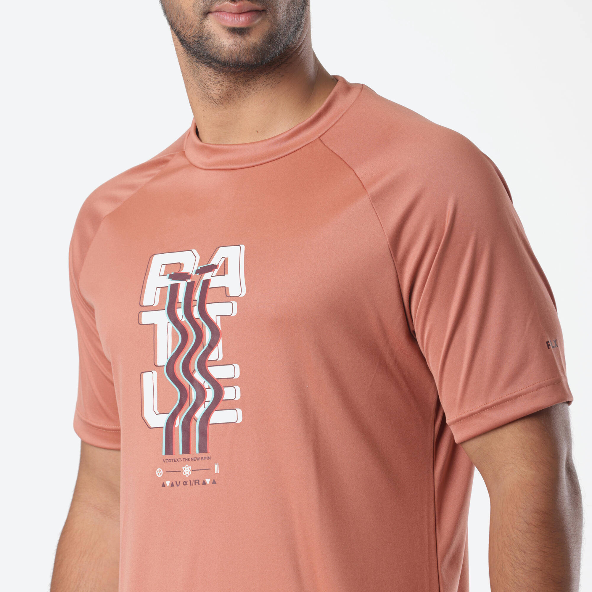 Men's Cricket T-shirt  Round Neck CT500 Brown -  4