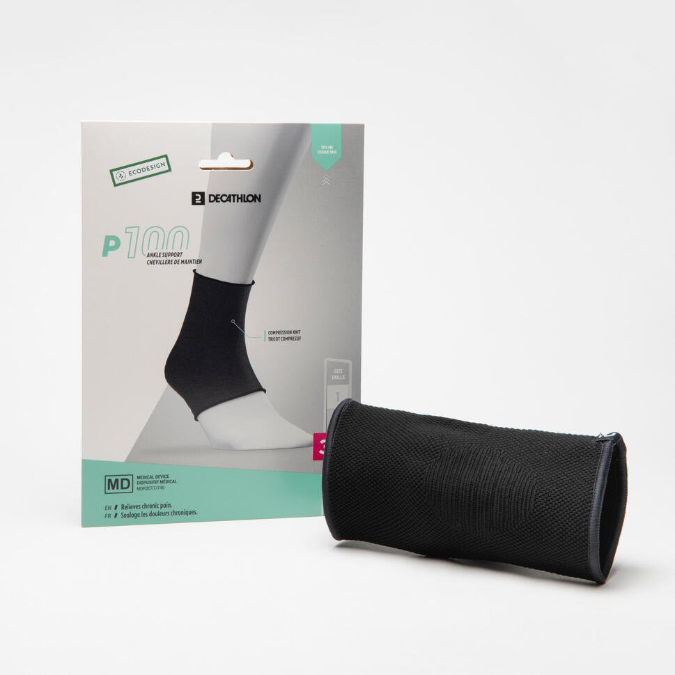 Adult Right/Left Compressive Ankle Brace P100 Decathlon