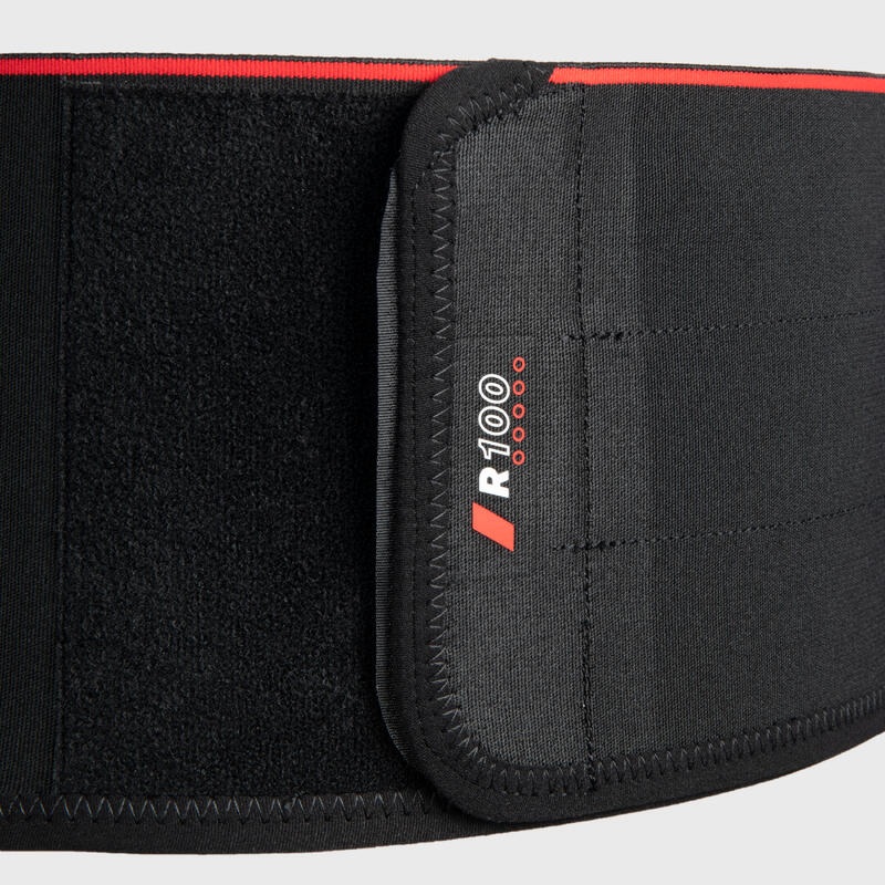 Adult Supportive Lumbar Belt R100 Black Decathlon