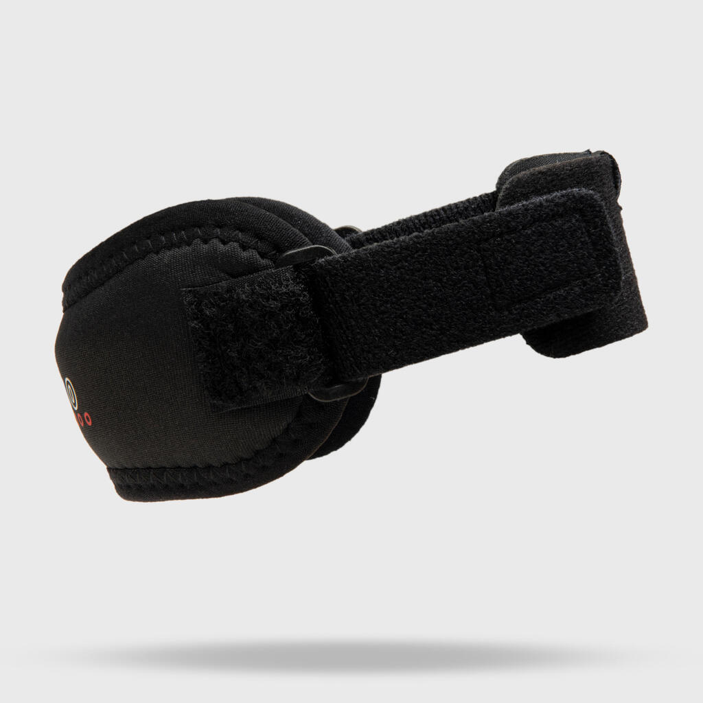 Venda de sujeción de rodilla zurda/diestra adulto R500 negra