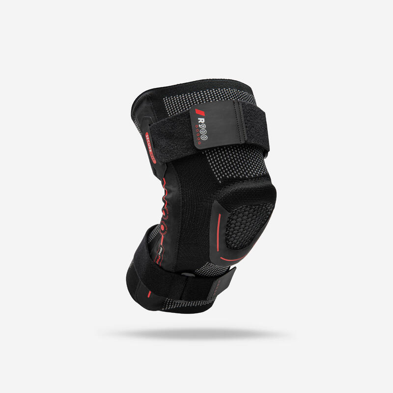 Rodillera de sujeción ligamento izquierdo/derecho adulto - Rodillera R900  negro