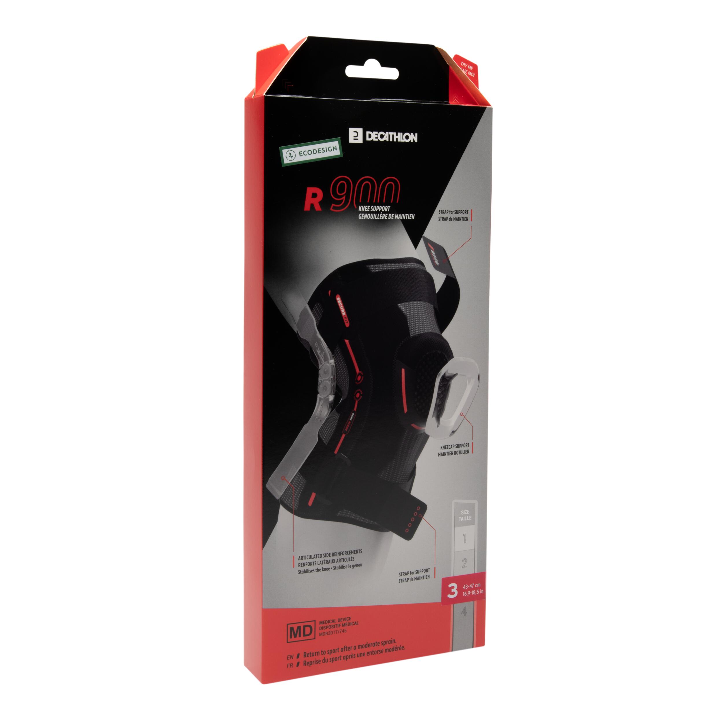 Adult Right/Left Knee Brace for Ligament Support R900 - Black