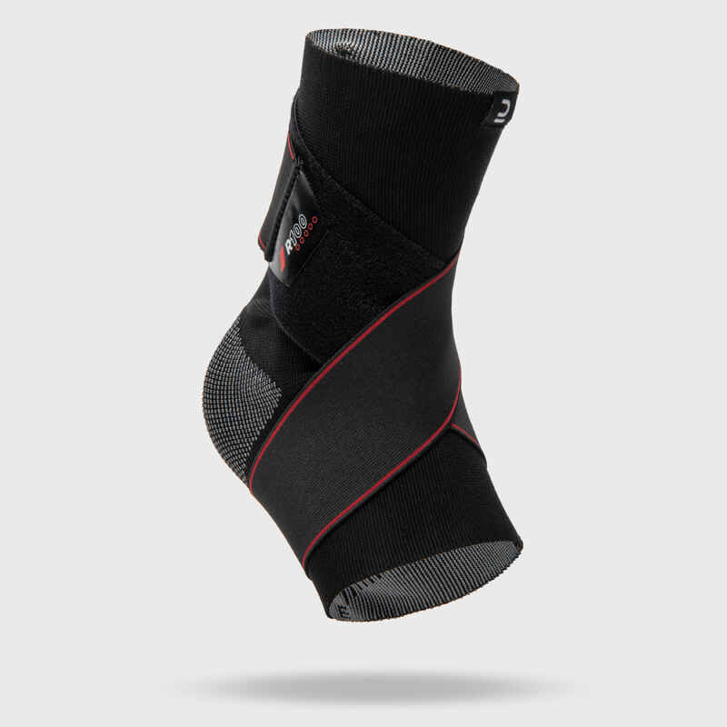 Adult Right/Left Ankle Ligament Brace R100 - Black