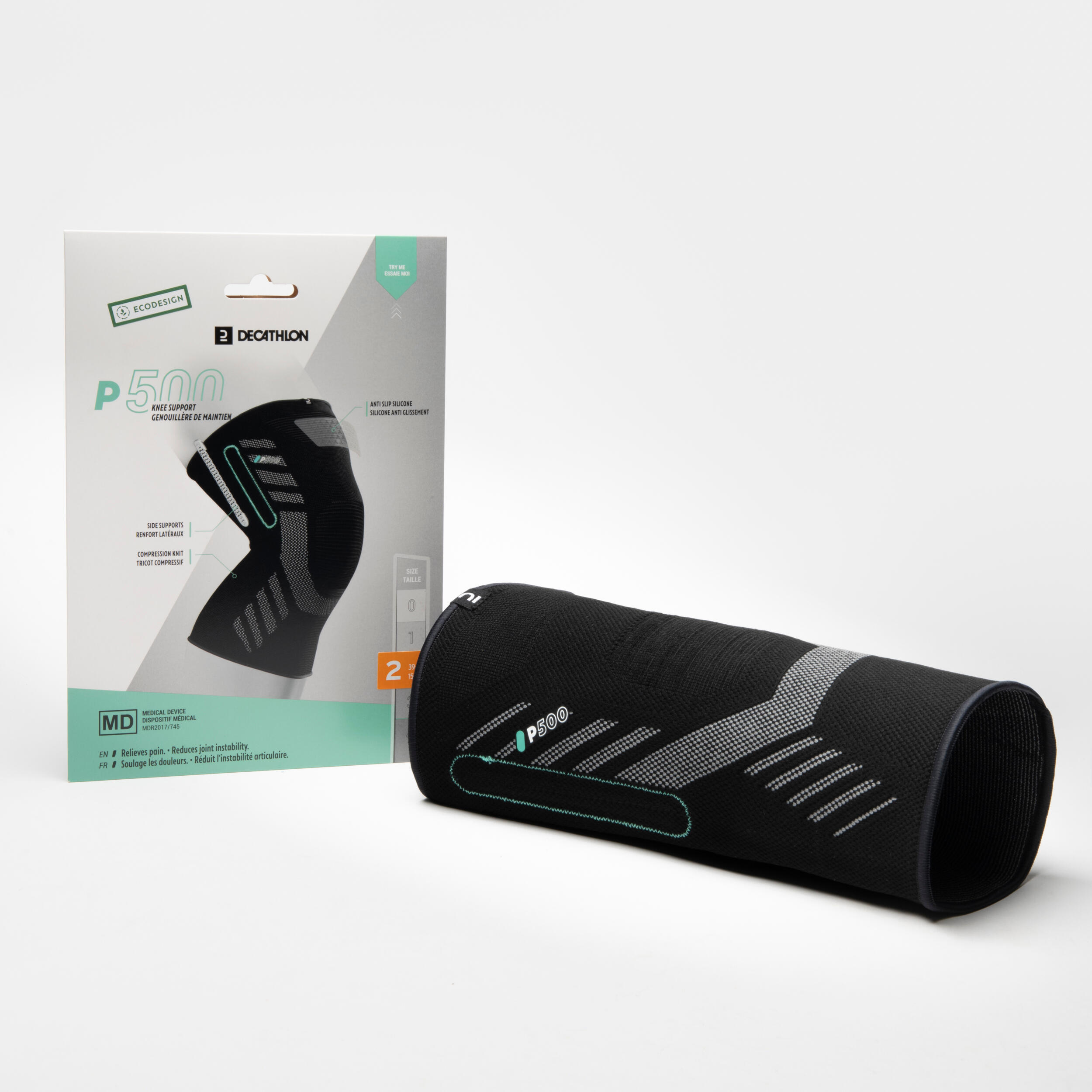 Proprioceptive Knee Brace - P 500 Black - TARMAK