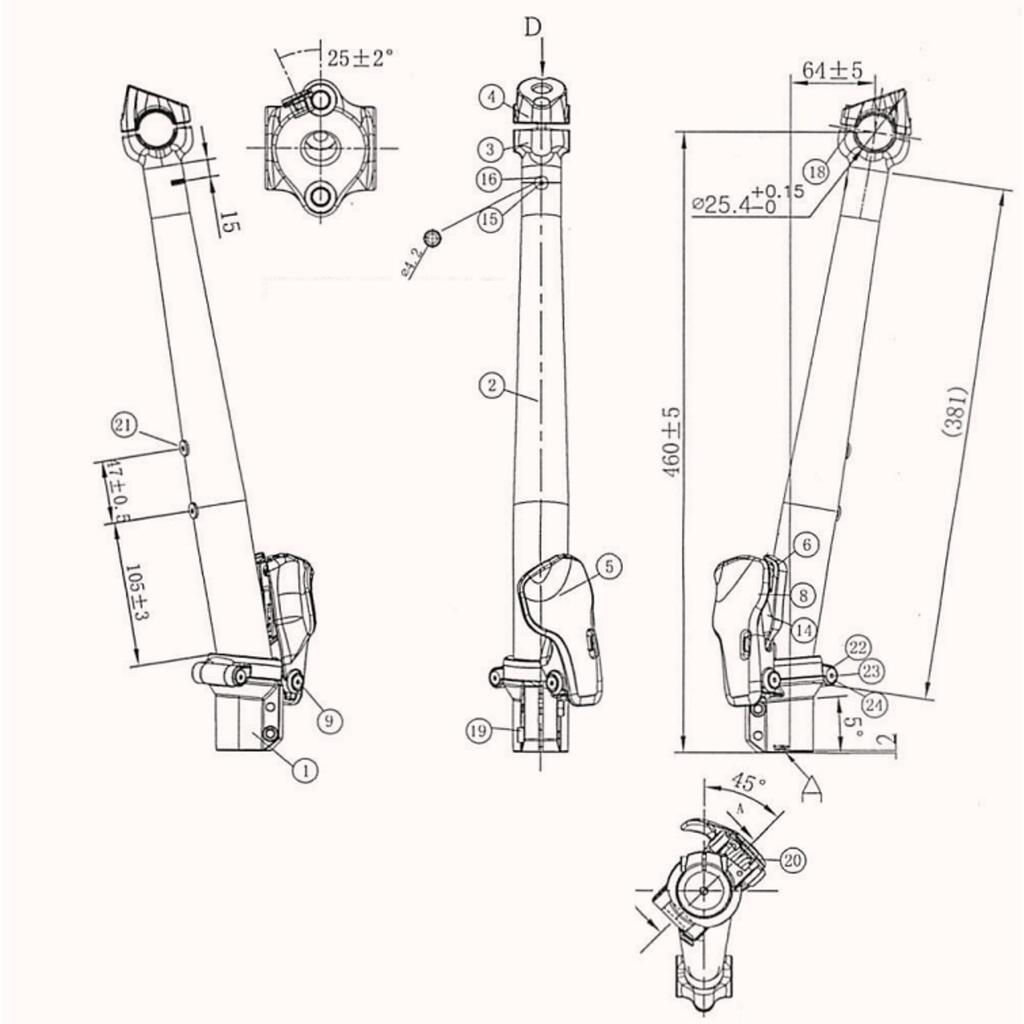 Folding Bike Stem Fold Light 1