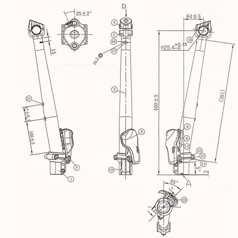 Lehajtható kormányszár - Btwin Fold Light 1" 