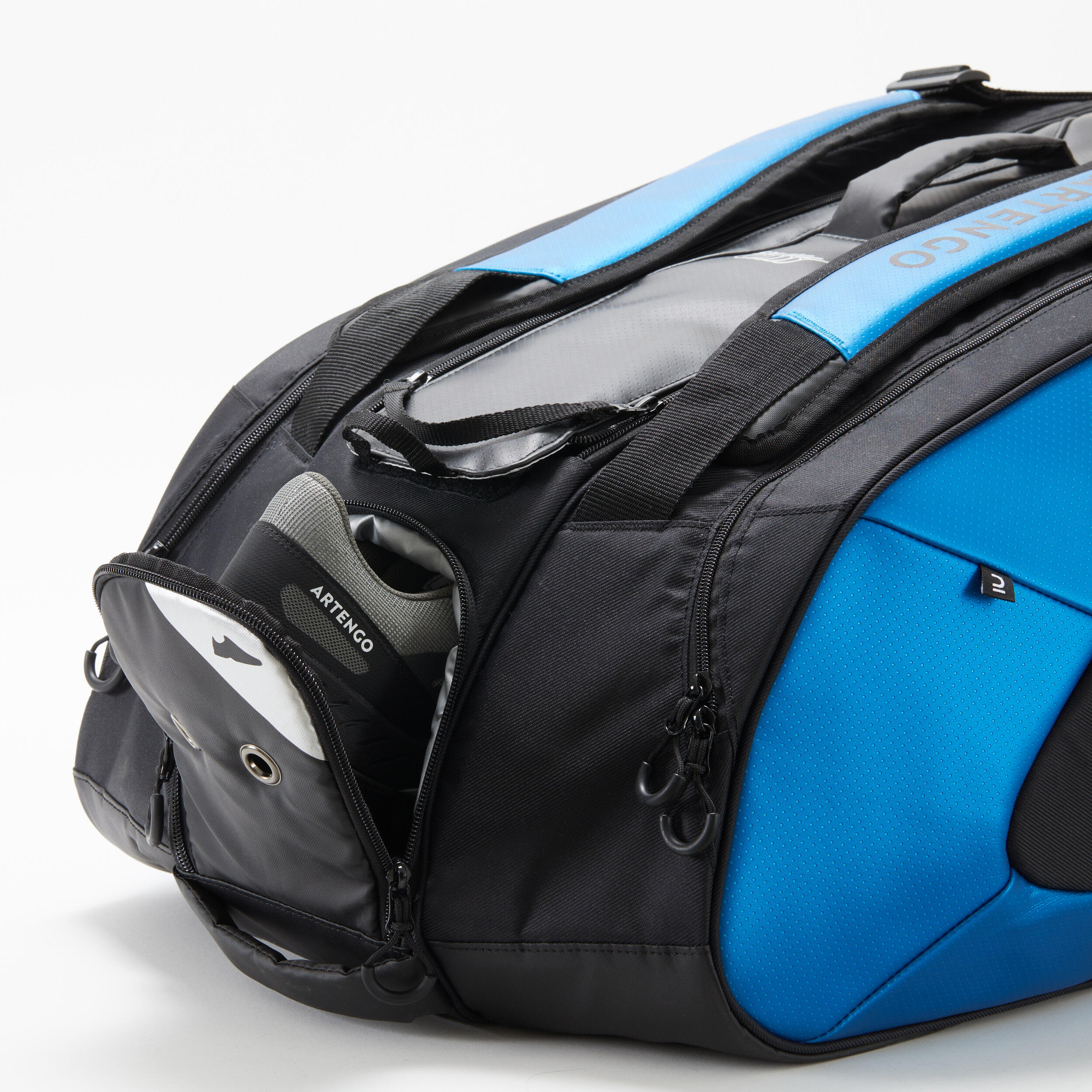 Insulated 12-Racket Tennis Bag XL Pro - Black/Blue Spin 7/10