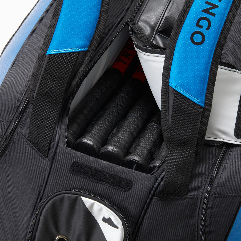 Insulated 12-Racket Tennis Bag XL Pro - Black/Blue Spin