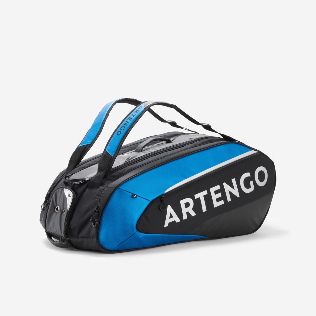 Insulated 12-Racket Tennis Bag XL Pro - Black/Blue Spin