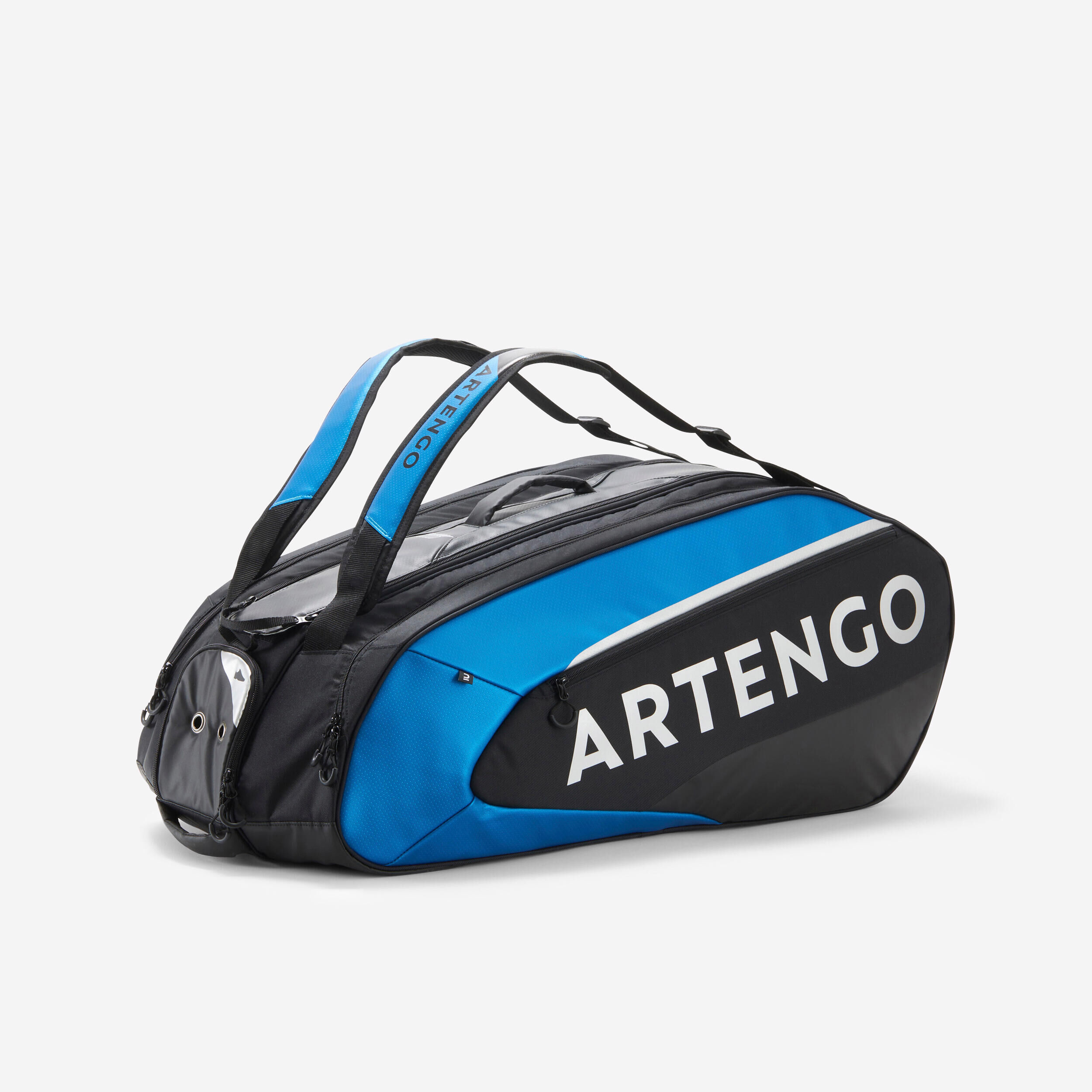 ARTENGO Insulated 12-Racket Tennis Bag XL Pro - Black/Blue Spin