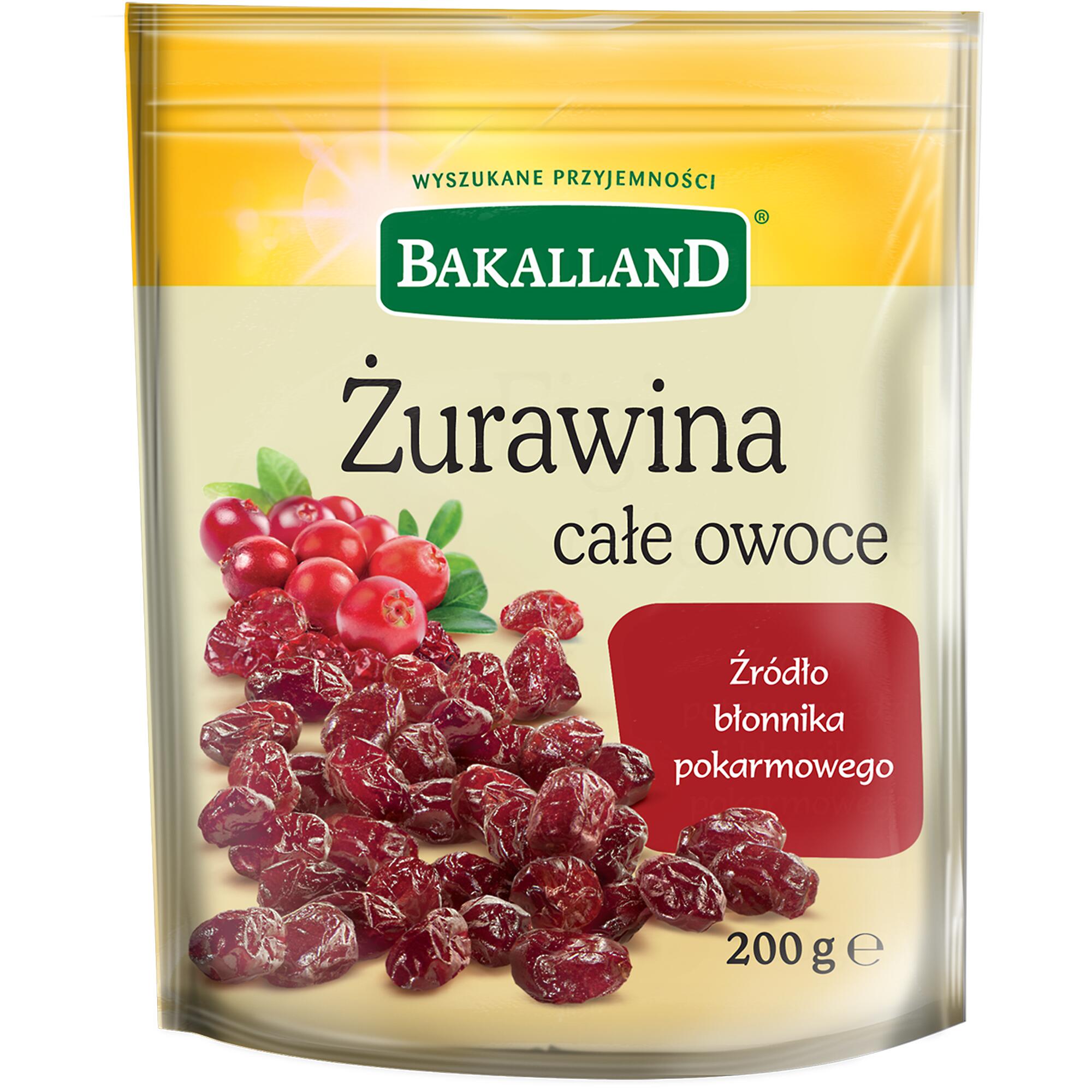 Żurawina Bakalland całe owoce 200g