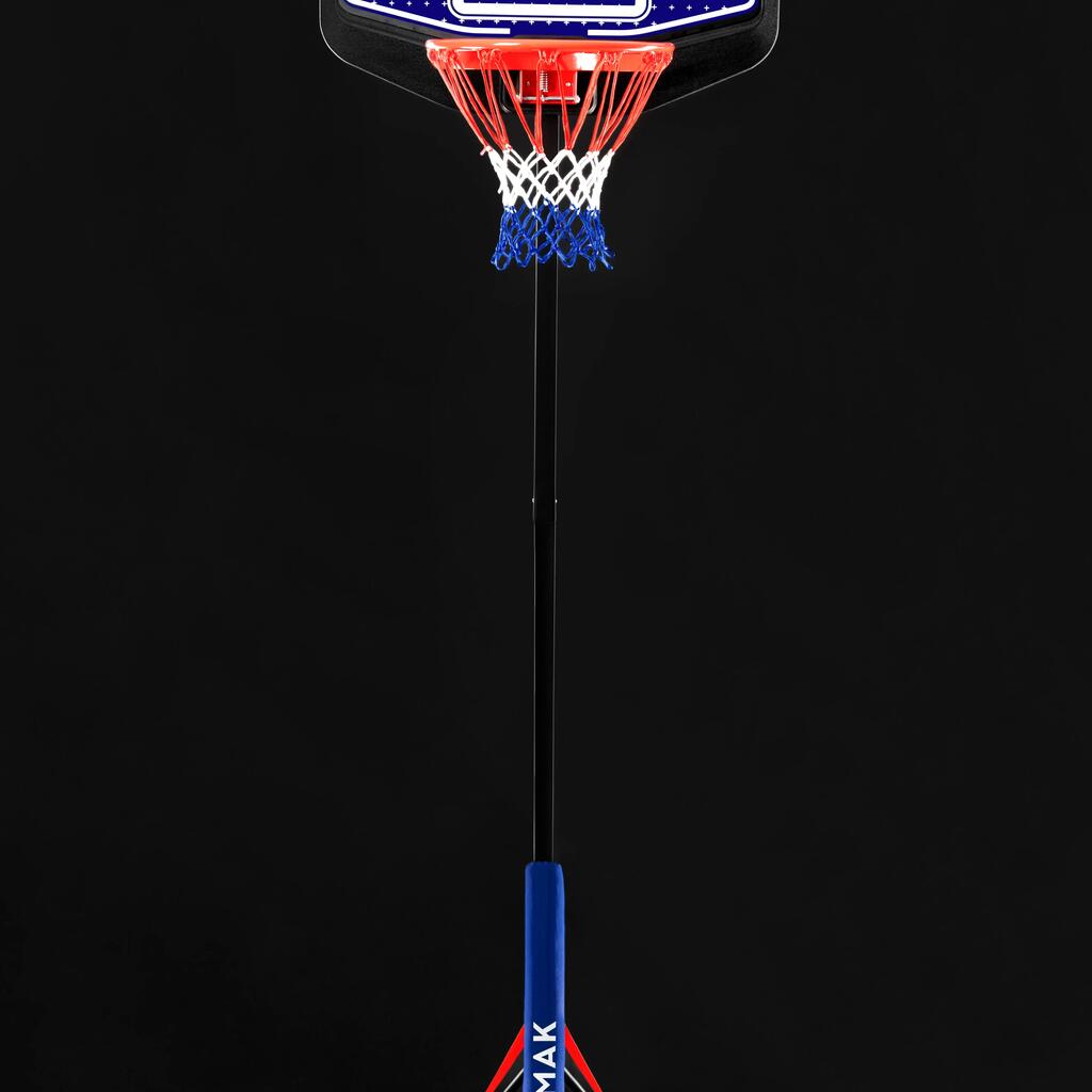 Panier de basket Enfant Dunk sur pied réglable 1,60m à 2,20m - K900 Bleu Noir