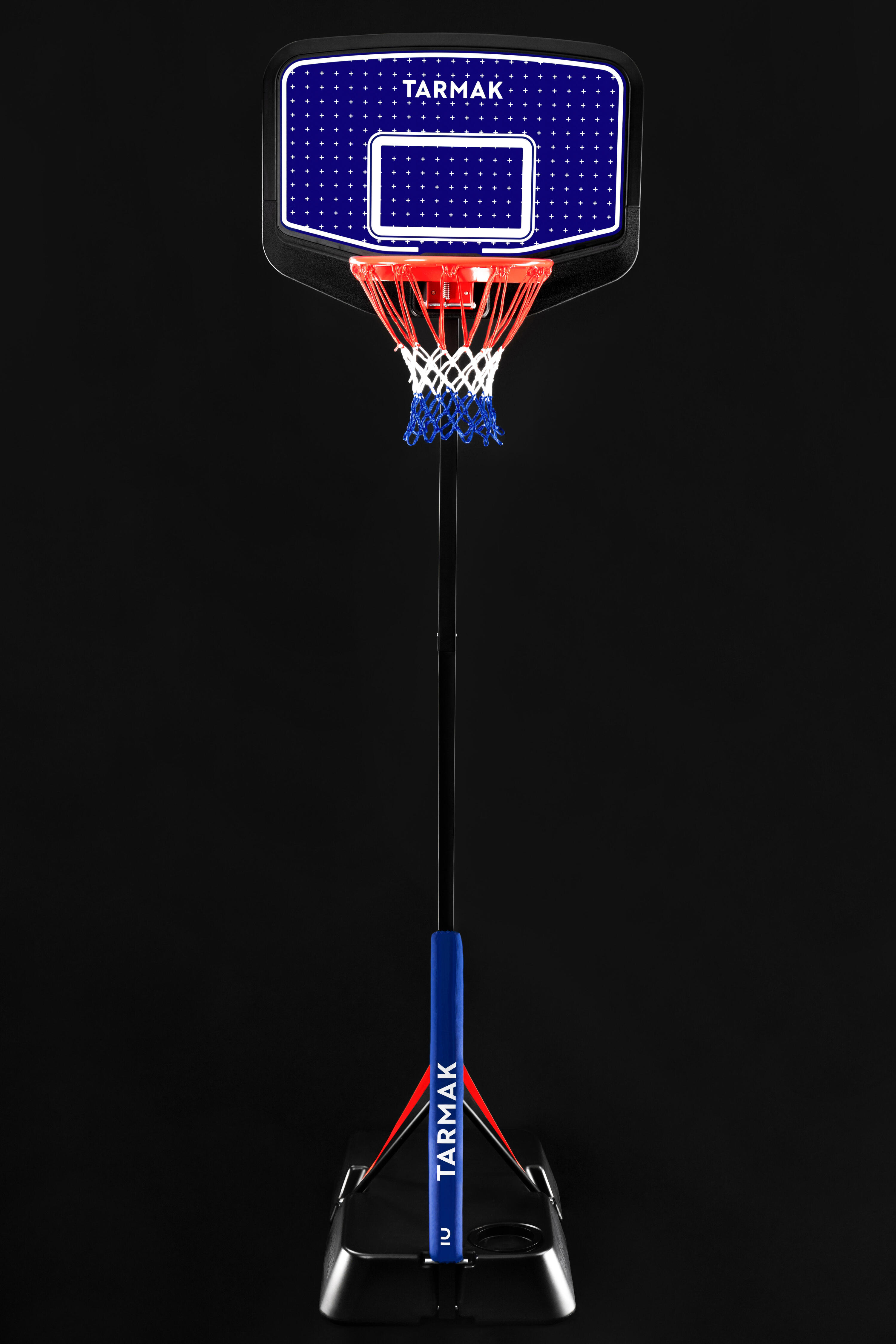 Panier de basket enfant dunk sur pied réglable 1,60m à 2,20m - k900 bleu noir 19/29