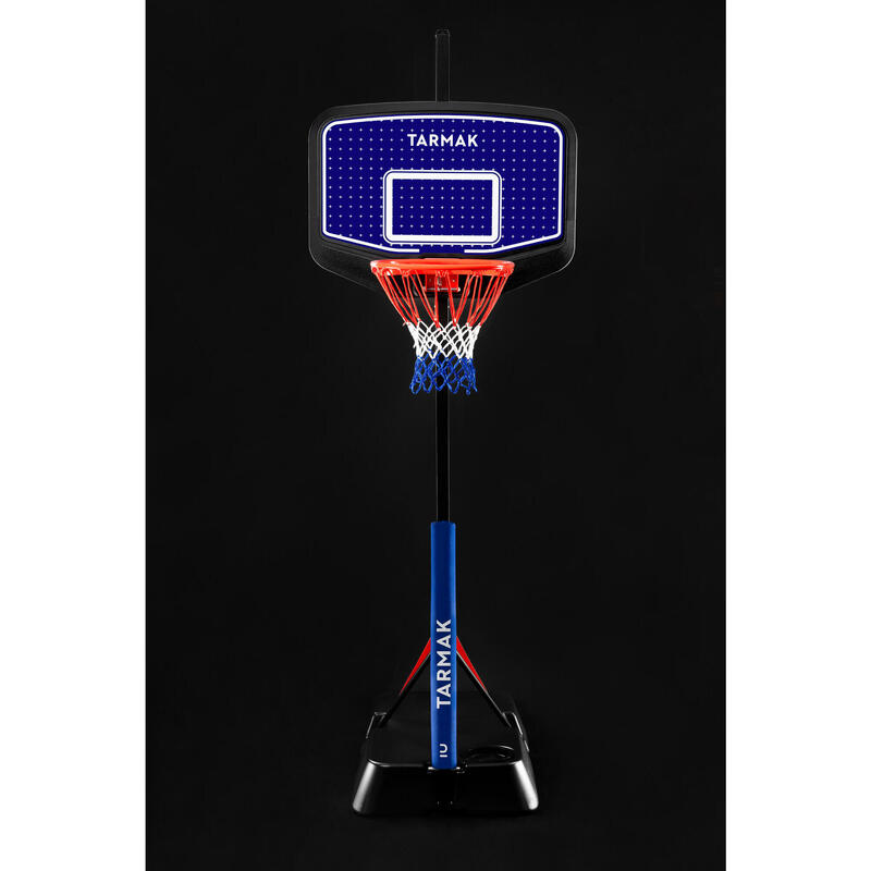 Panier de basket Enfant Dunk sur pied réglable 1,60m à 2,20m - K900 Bleu  Noir TARMAK