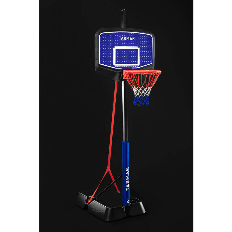 Kids' Adjustable (1.6m to 2.2m) Basketball Hoop on Stand K900 - Blue/Black