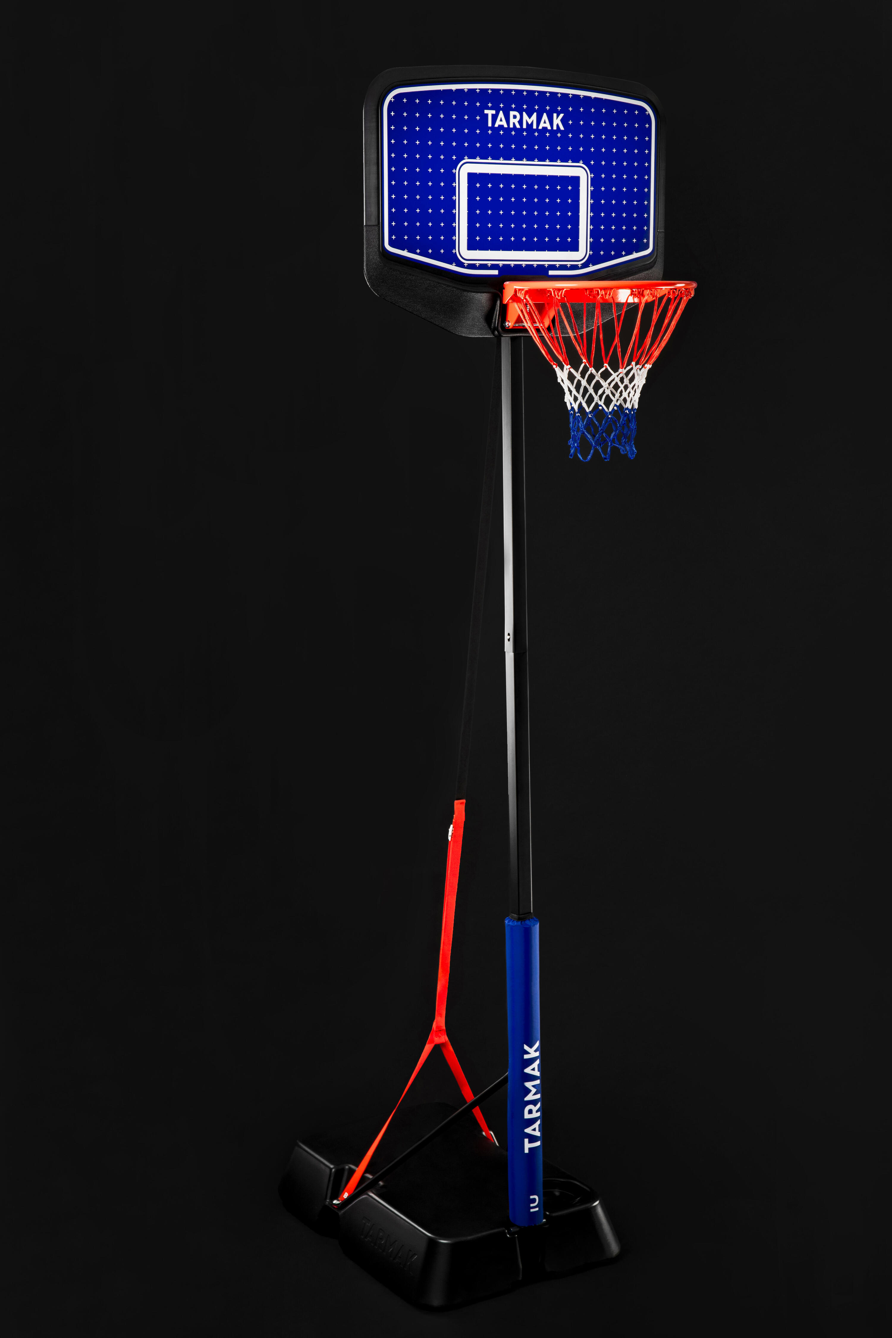 Panier de basket enfant dunk sur pied réglable 1,60m à 2,20m - k900 bleu noir 14/29